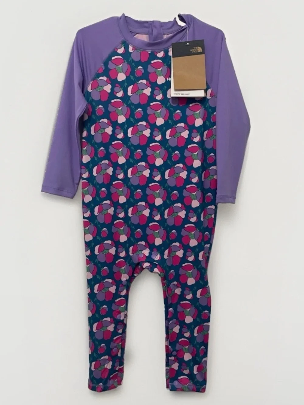 The North Face Amphibius Sun Rash Guard  Swimsuit Baby Girls 18-24 Months New